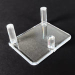 Medium size 3 Peg Clear Acrylic Display Stand for Minerals or Fossils