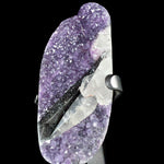 Amethyst Geode Mineral Specimen with Hematite and Calcite Crystal coatings