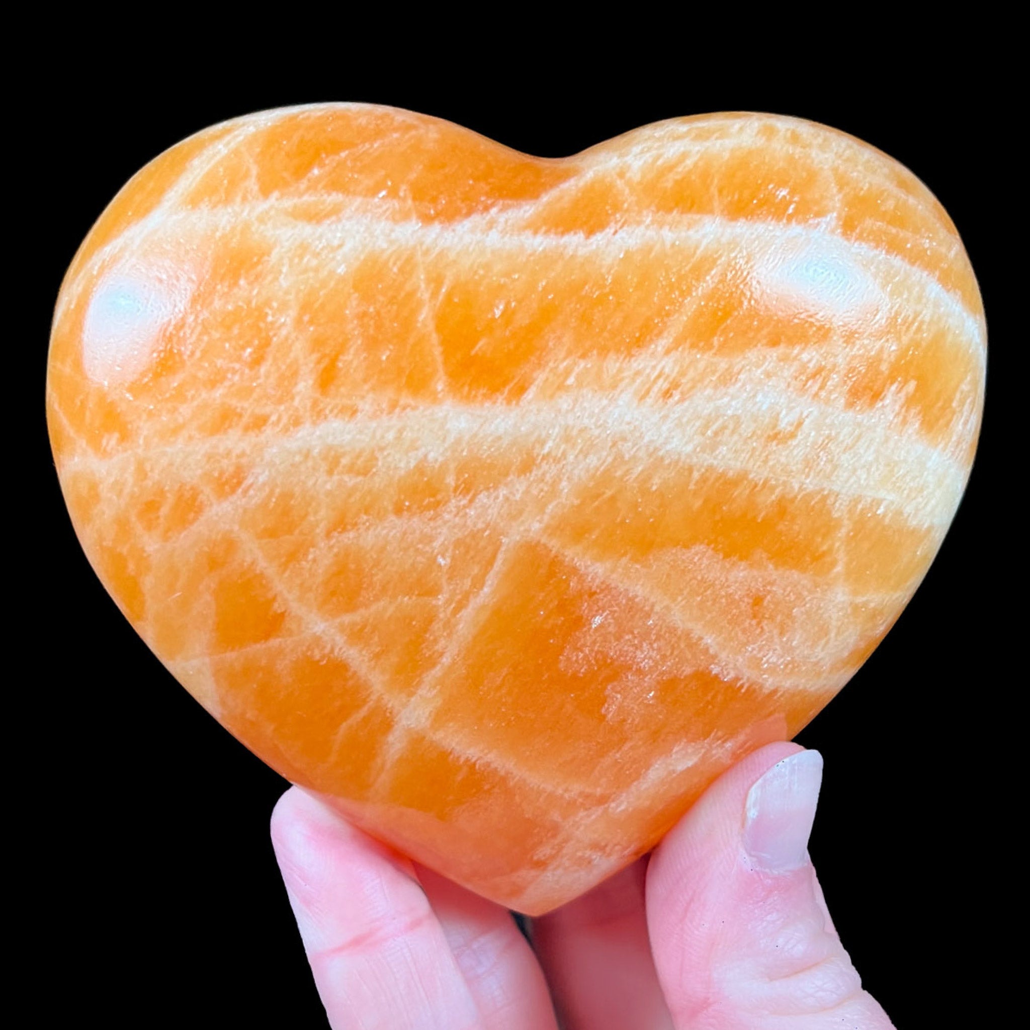 Golden Orange Calcite Heart For Sale Unearthed Store