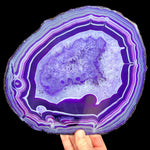 Large Purple Agate and Quartz Geode Slice