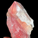 Close Up of Pink and Red Calcite with Mesolite Inclusions from India