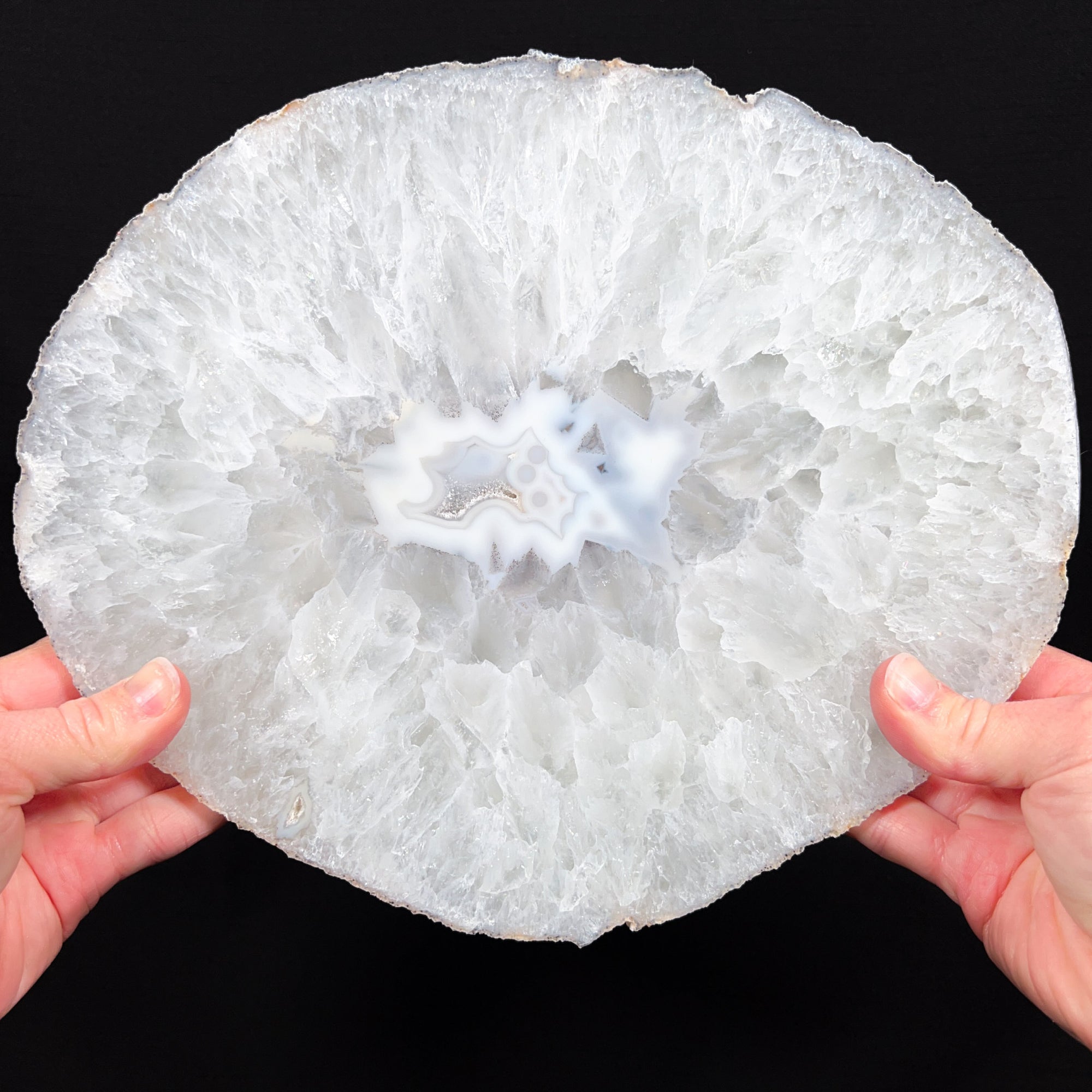 Thick Agate and Quartz Geode Slice 