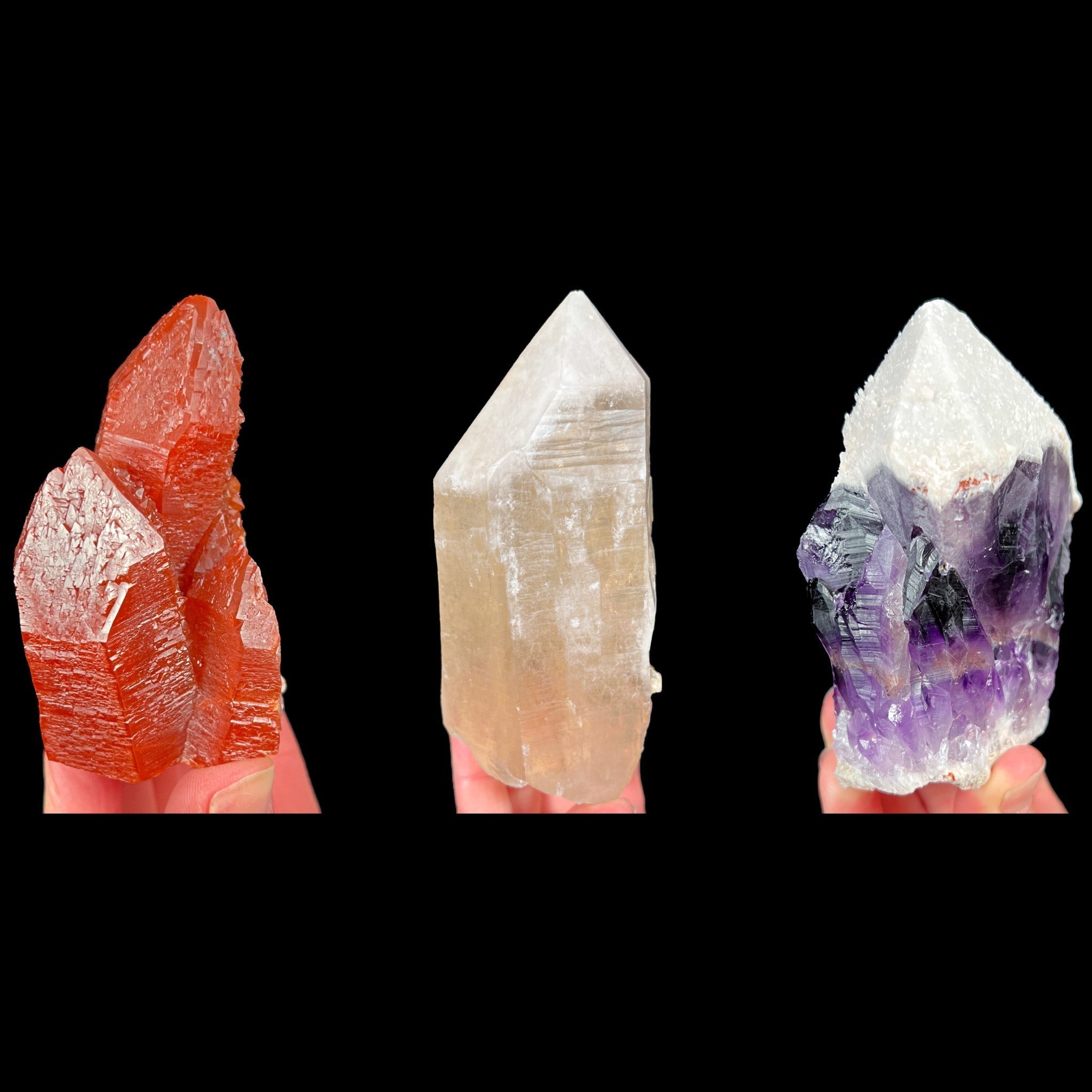 Crystal Chameleons - Quartz, Citrine, Amethyst, Red Quartz