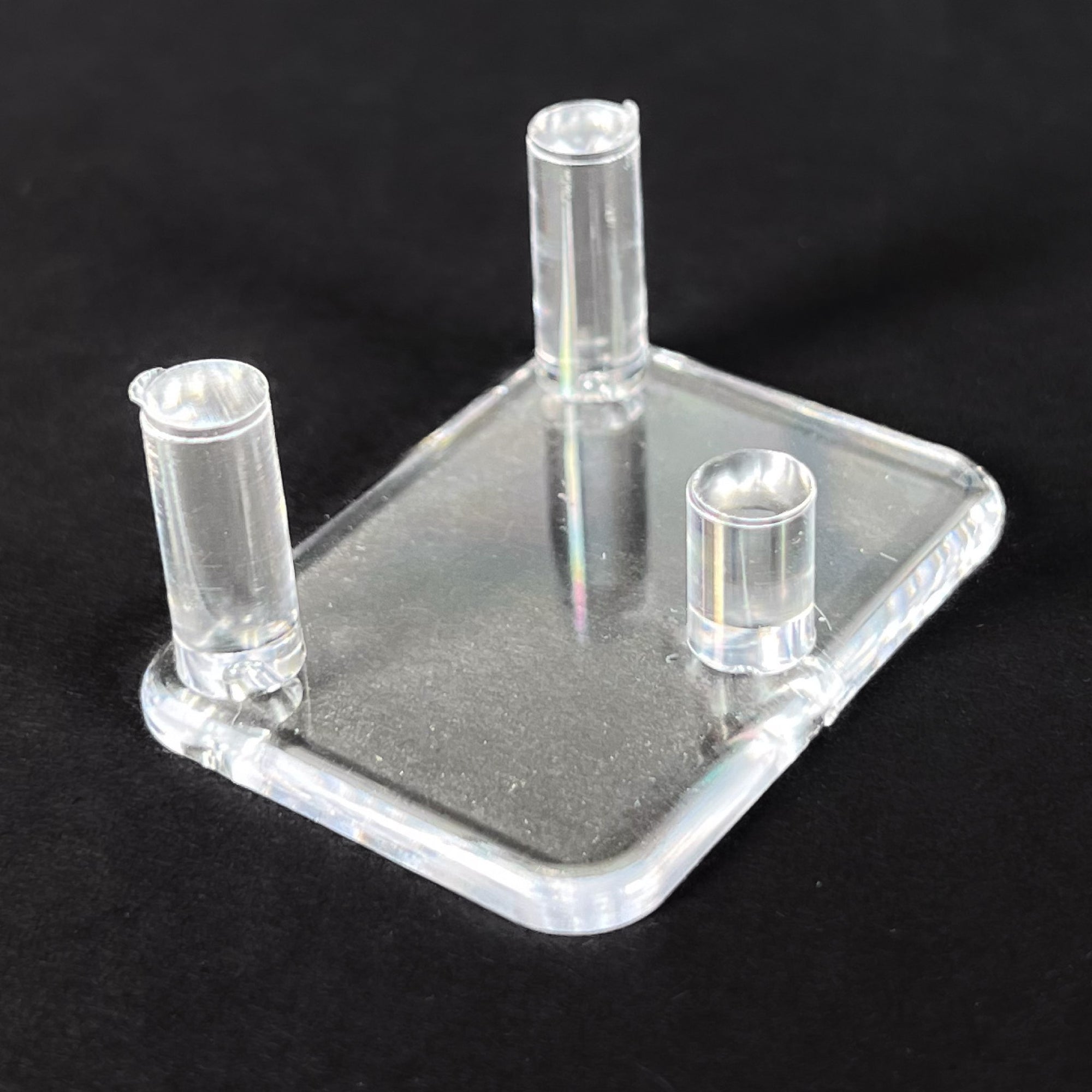 Clear Acrylic Small Mineral and Fossil 3-prong Display Stand