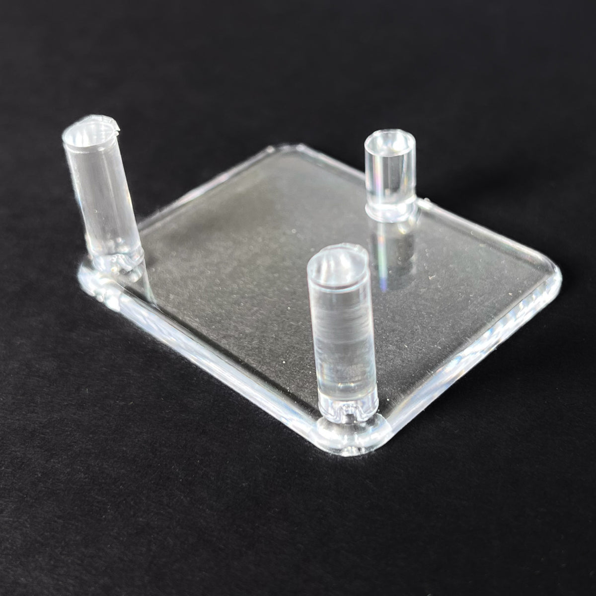 Medium Clear Acrylic 3 prong mineral and fossil display stand