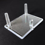 Large 3 Peg Clear Acrylic Display Stand for Minerals or Fossils