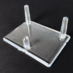 Large 3 Peg Clear Display Stand for Crystals, Fossils and Stones