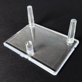 Large 3 Peg Clear Display Stand for Crystals, Fossils and Stones