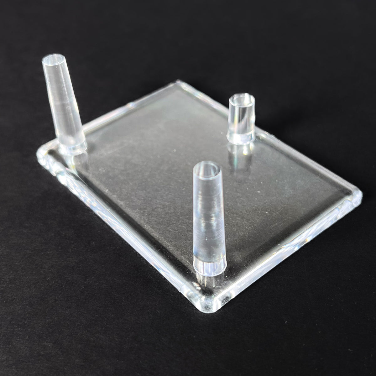 Large 3 Prong Clear Display Stand for Minerals and Fossils