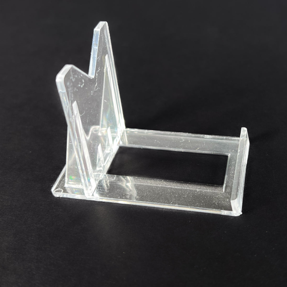 Adjustable 2 part Clear Acrylic Display Stand for Stones or Fossils