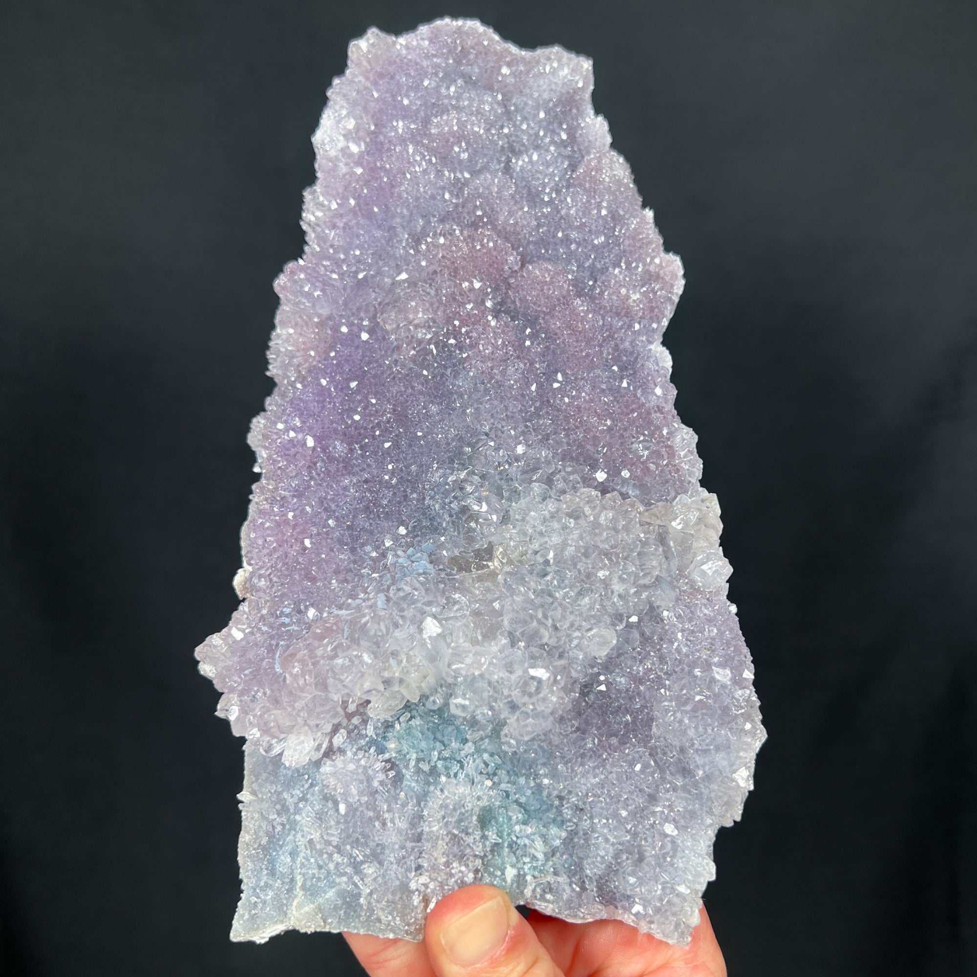 Large Amethyst Stalactite with Quartz and Chalcedony