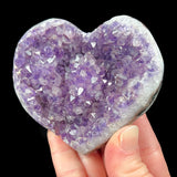 Purple Crystal Geode Heart