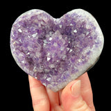 Purple Amethyst Geode Heart from Brazil