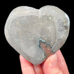 Back side of Amethyst Carved Heart