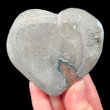 Back side of Amethyst Carved Heart