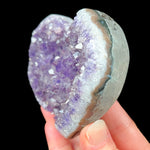Side View of Amethyst Heart