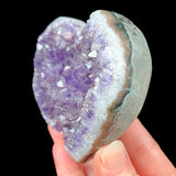Side View of Amethyst Heart