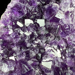Close-up of purple crystal cluster of Amethyst