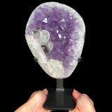 Amethyst, Calcite and Hematite Geode