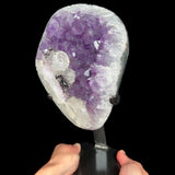 Amethyst, Calcite and Hematite Geode