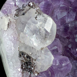 Amethyst, Calcite and Hematite Geode