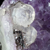 Amethyst, Calcite and Hematite Geode