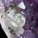Amethyst, Calcite and Hematite Geode