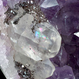 Amethyst, Calcite and Hematite Geode