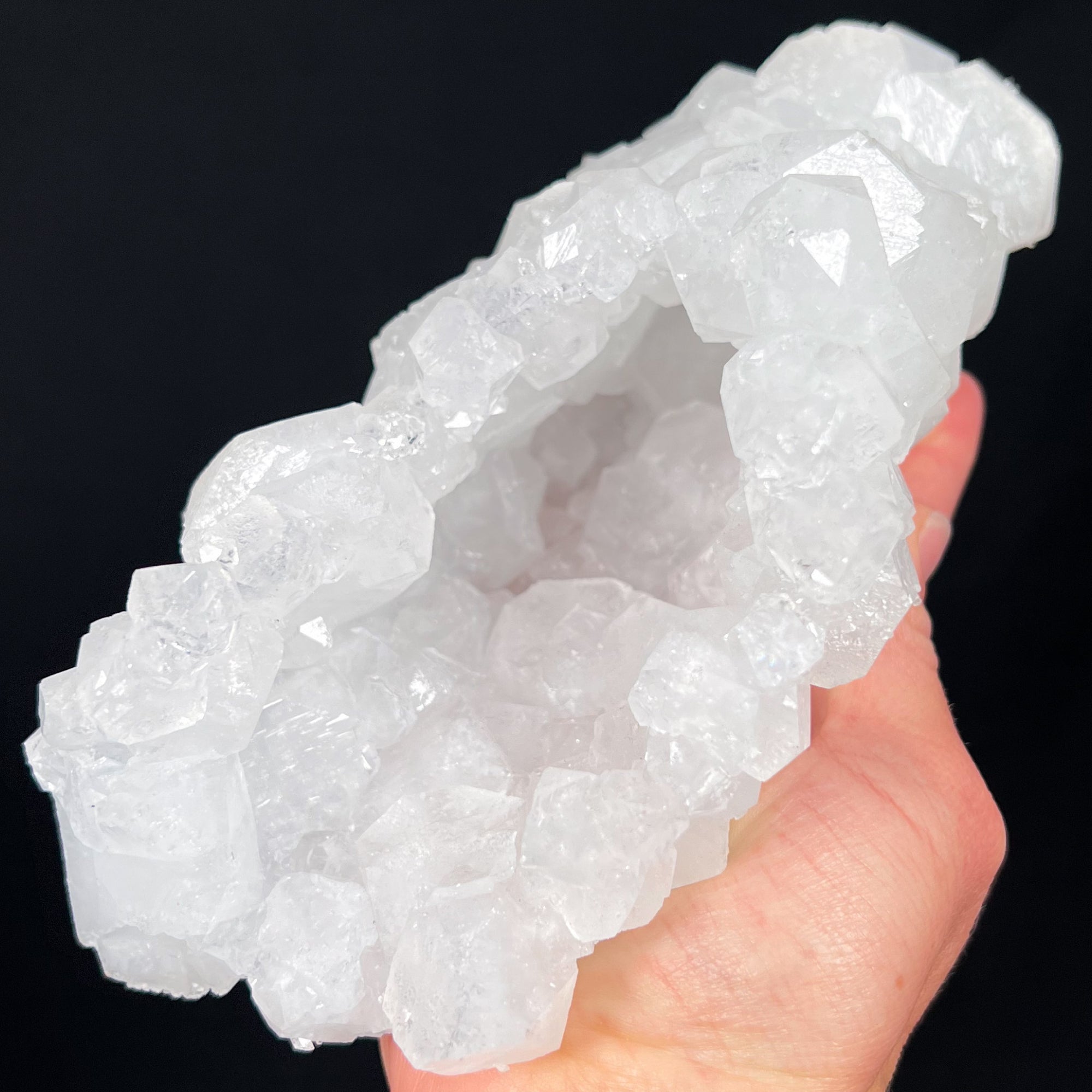 Large White Apophyllite Crystal Cast