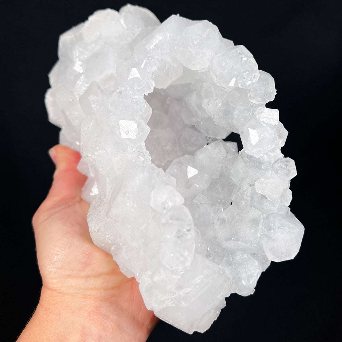 Interior of a White Apophyllite Crystal Cast