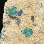 Close up of Azurite and Malachite, La Sal Utah