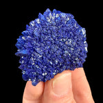 Reverse side view of Azurite crystal specimen from La Sal Utah