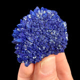Reverse side view of Azurite crystal specimen from La Sal Utah