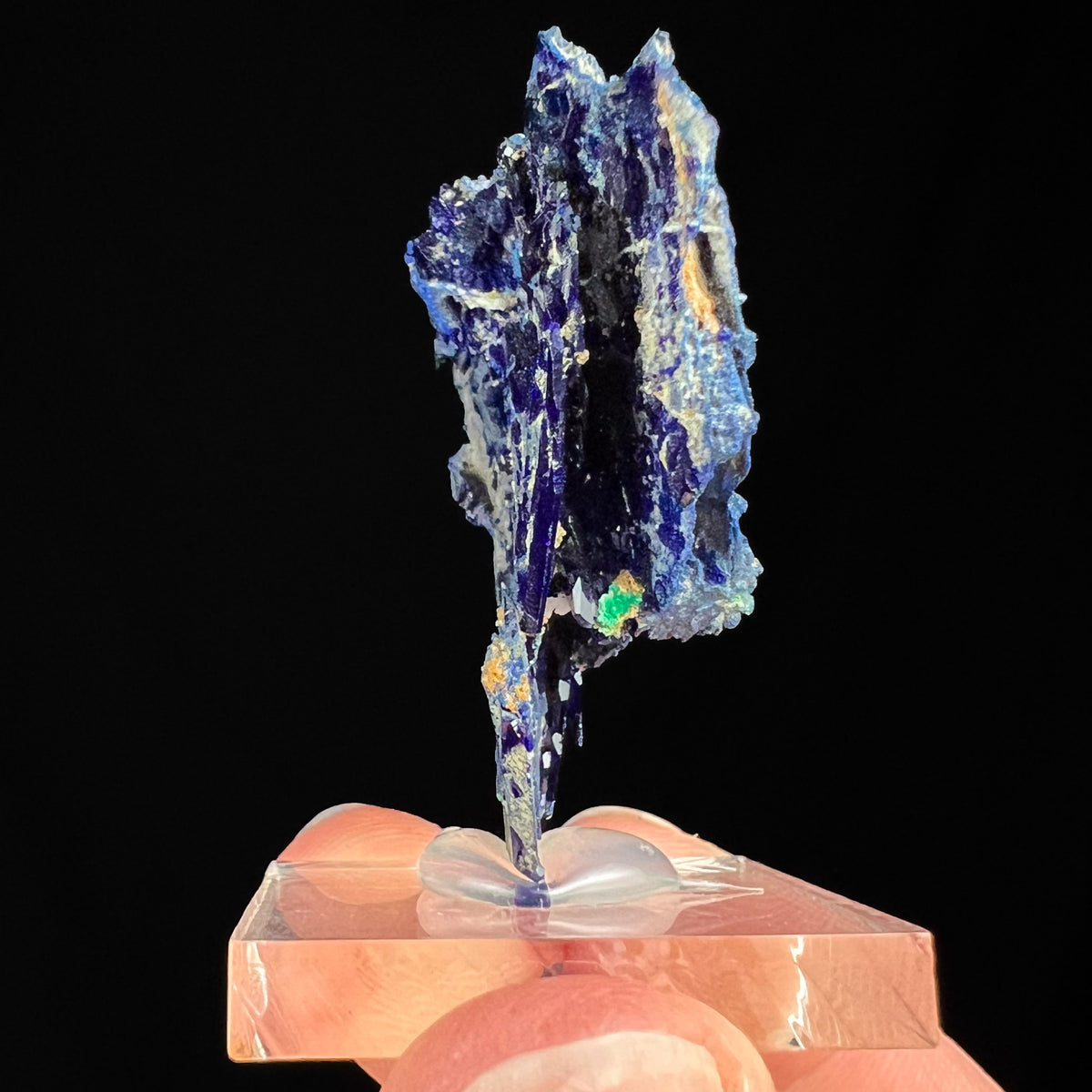 Side View of Tabular Azurite Crystals