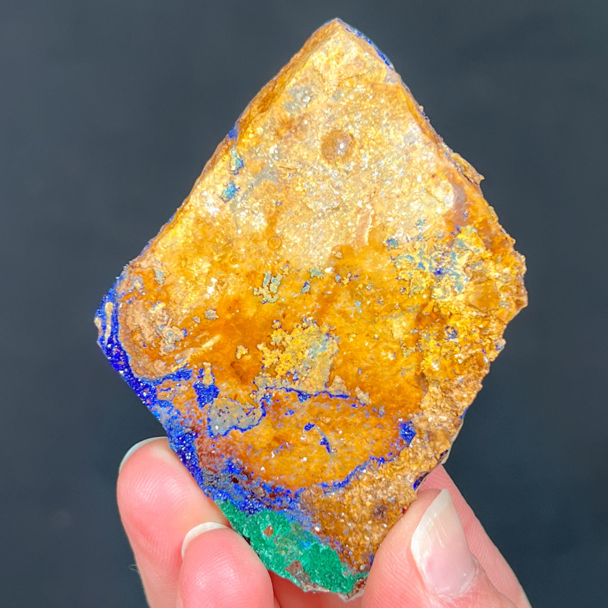Back Side of Azurite and Malachite Specimen
