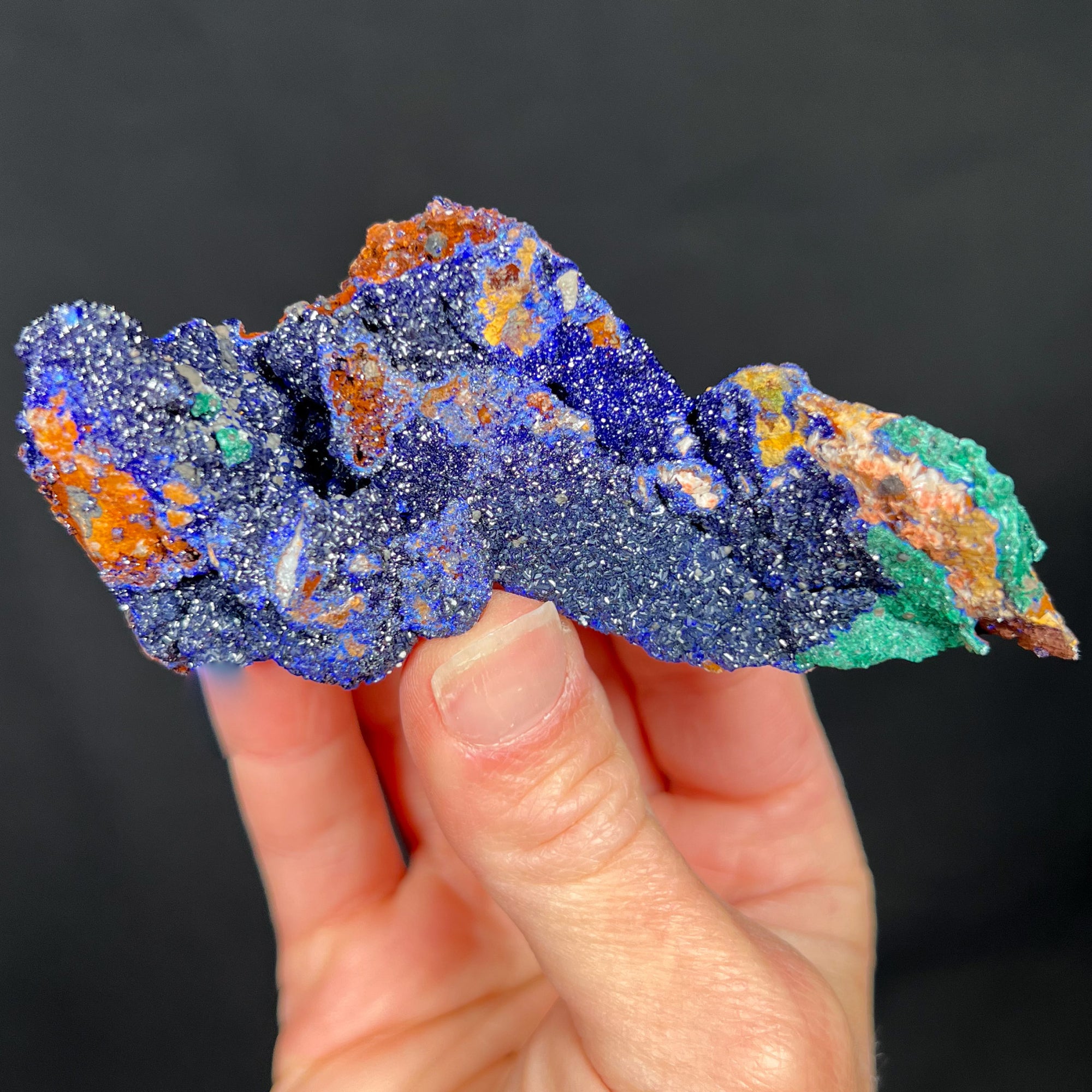Azurite with Malachite Mineral Specimen from Morocco