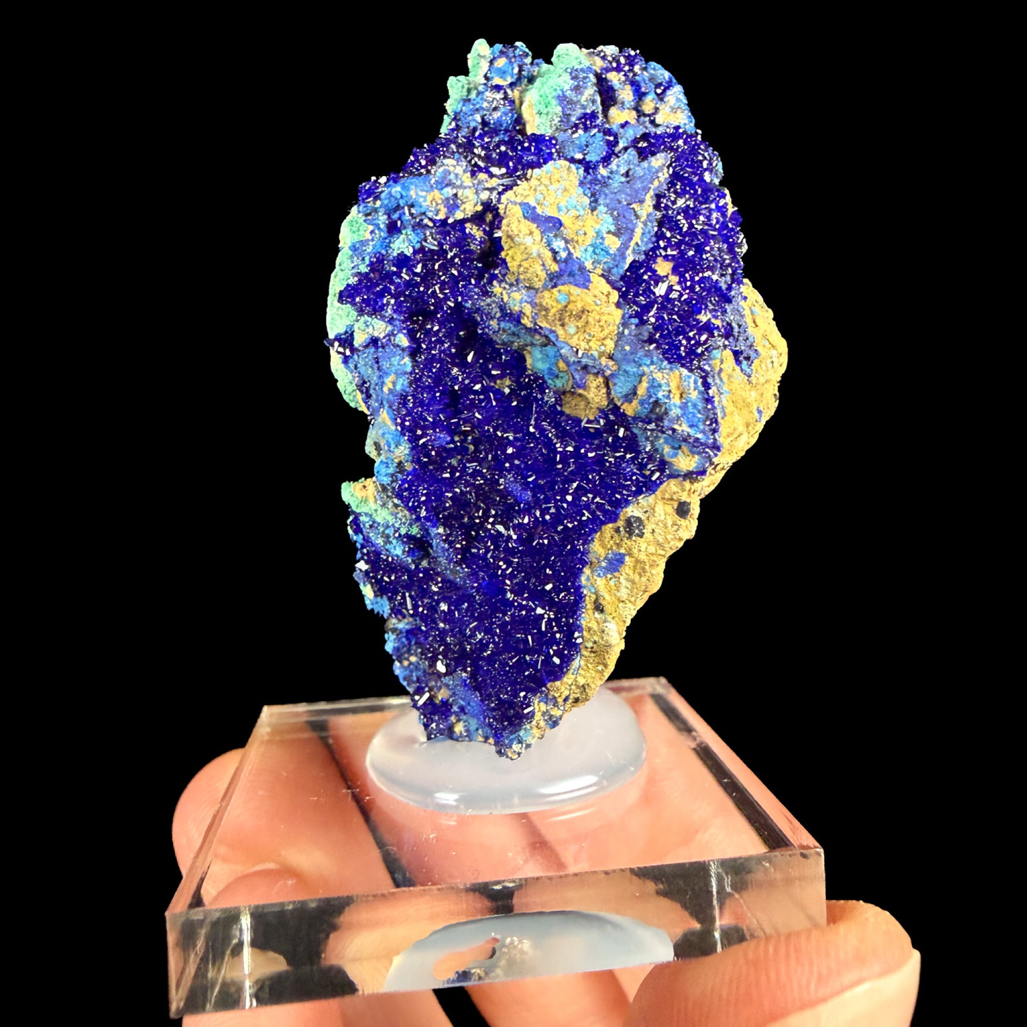 Blue Azurite crystals from the Congo