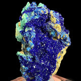 Close up of blue Azurite crystals from the Congo