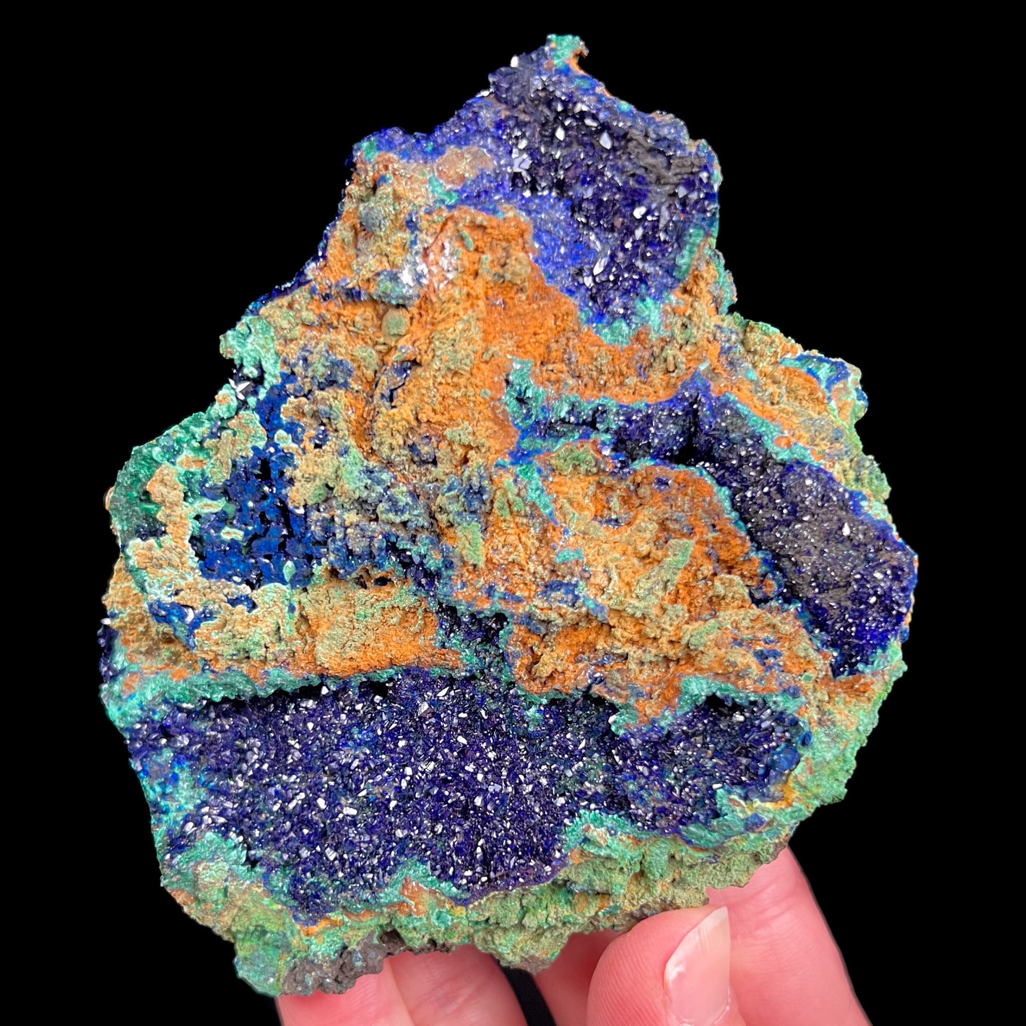 Azurite with Malachite Mineral Specimen from Anhui Province, China