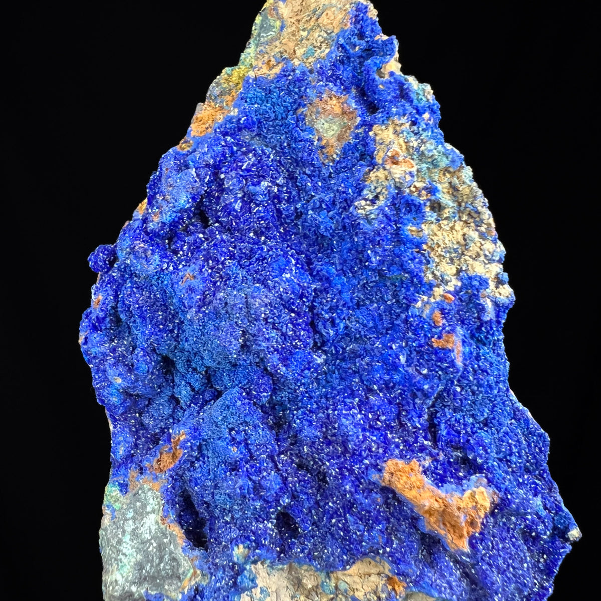 Close Up of blue and indigo Azurite Crystals