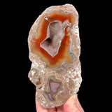 Geode with Quartz crystals and Agate bands from Luna County, New Mexico