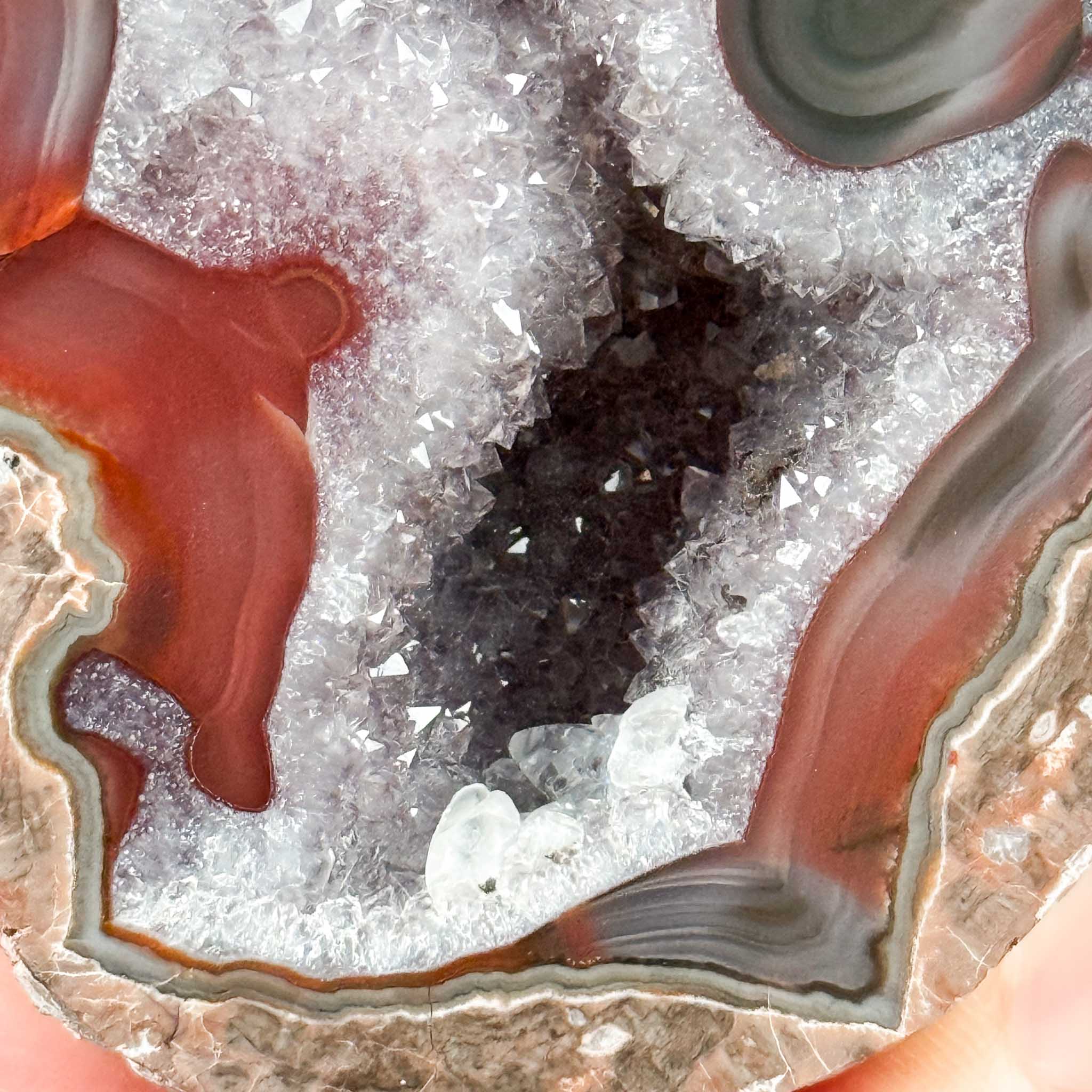 Close up of inside a Baker Ranch Thunderegg