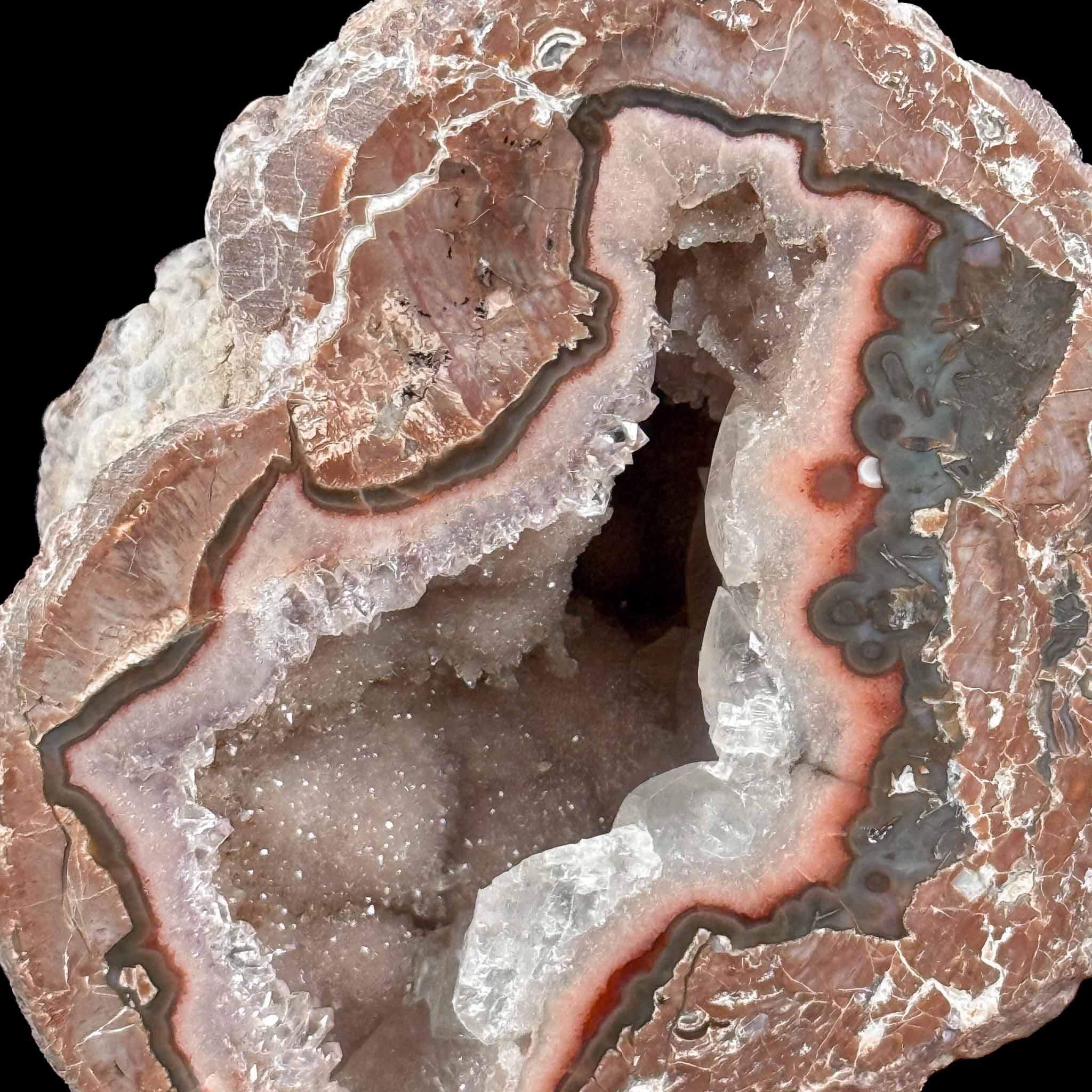 Close up of interior of Baker Egg Mine geode