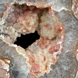 Drusy Quartz crystals inside Baker egg Geode from New Mexico