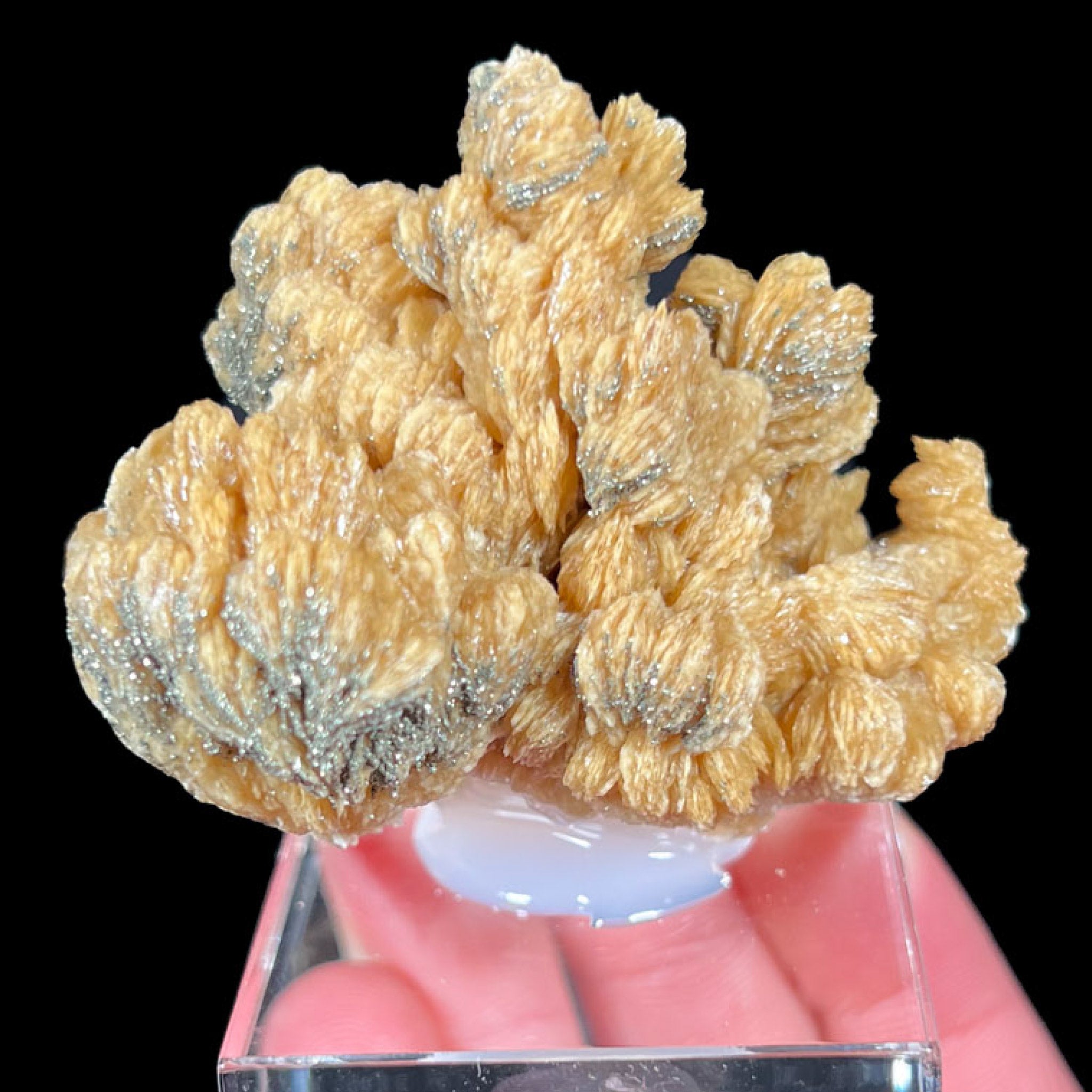 Barite Crystal Cluster with Pyrite from Poland