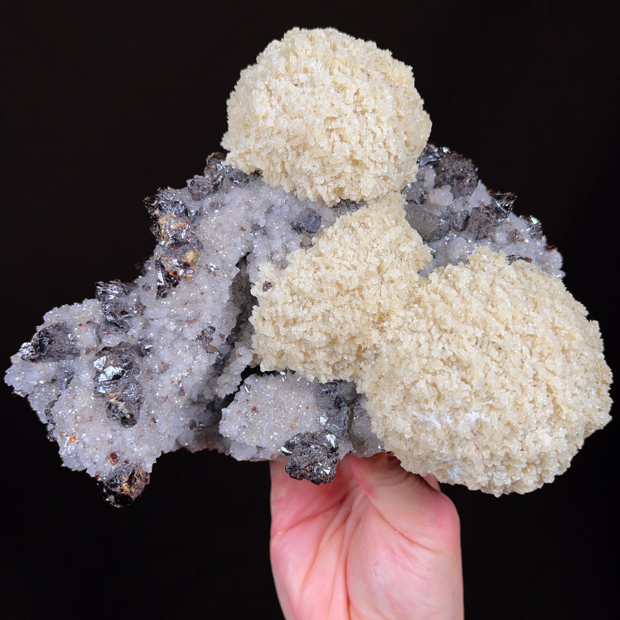 Large Barite with Sphalerite and Quartz from Tennessee