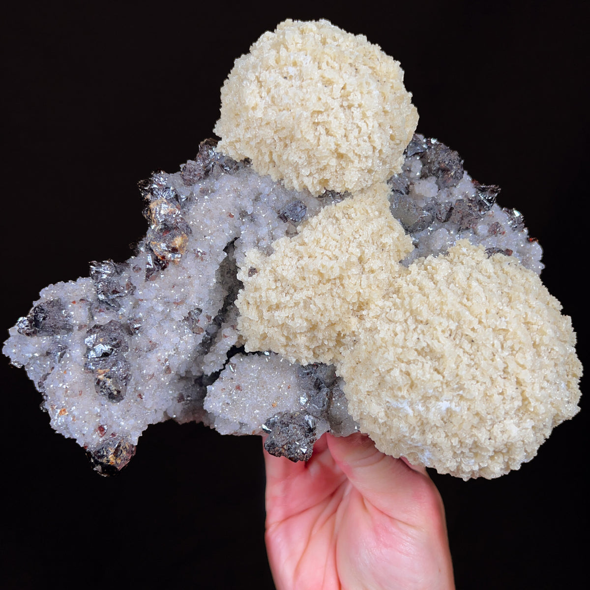 Cumberland Mine Barite Balls with Sphalerite and Quartz from Tennessee