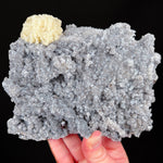 Barite Ball on Drusy Quartz with Sphalerite Crystals from Tennessee