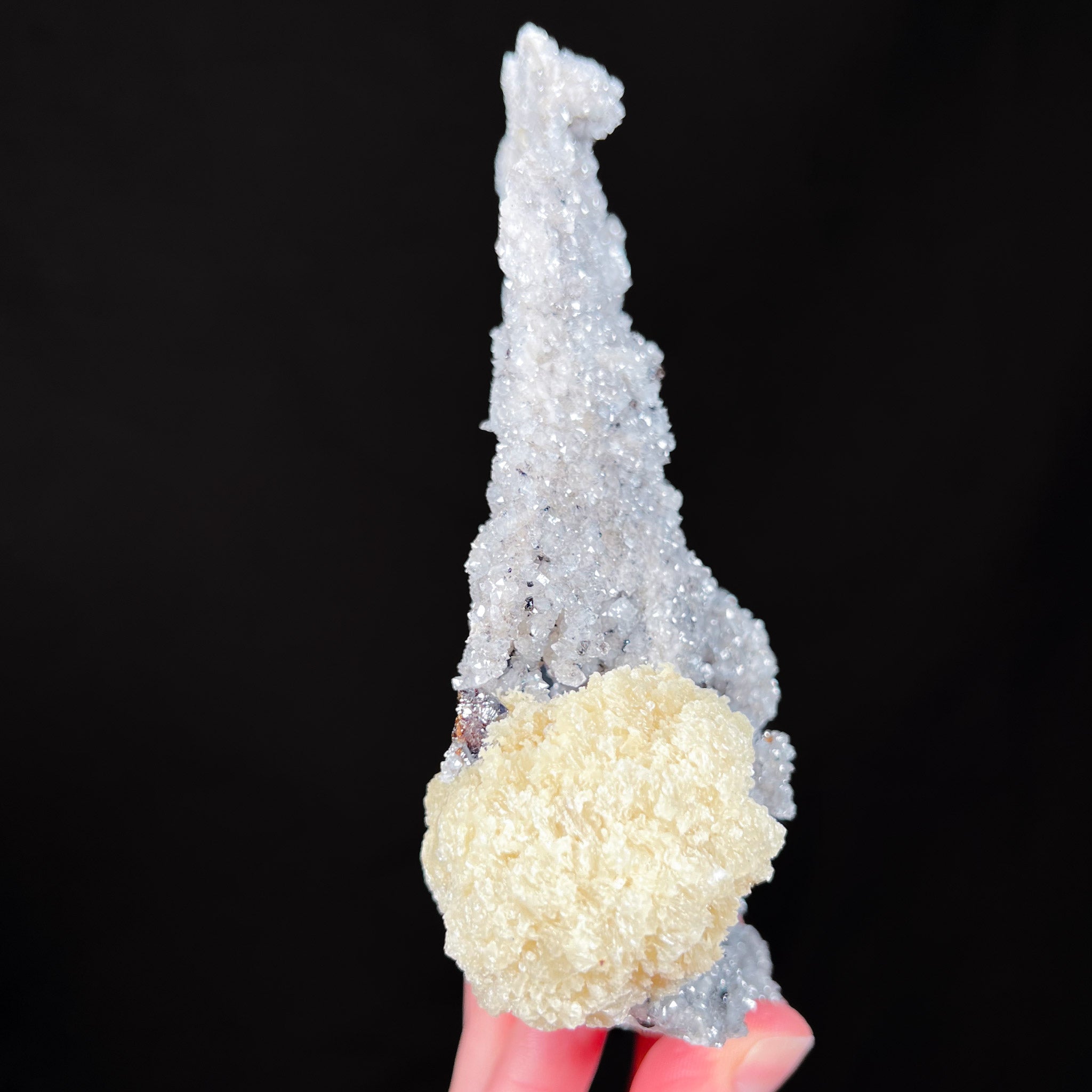 Side view Barite Crystal ball