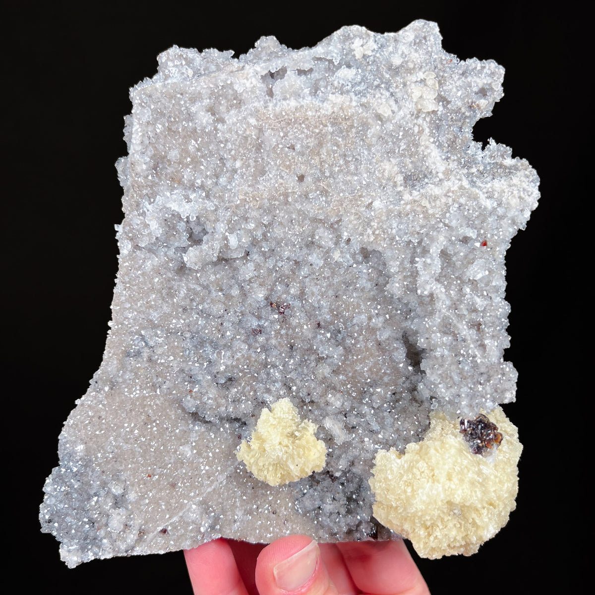 Back Side of Barite, Sphalerite and Quartz Mineral Specimen